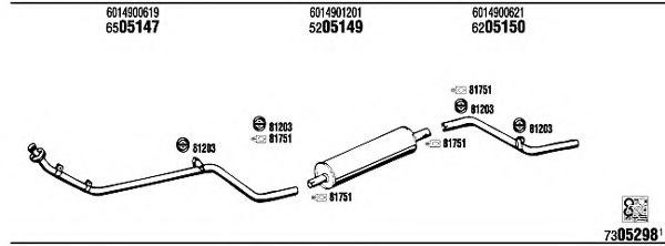 WALKER MB84012 Exhaust System